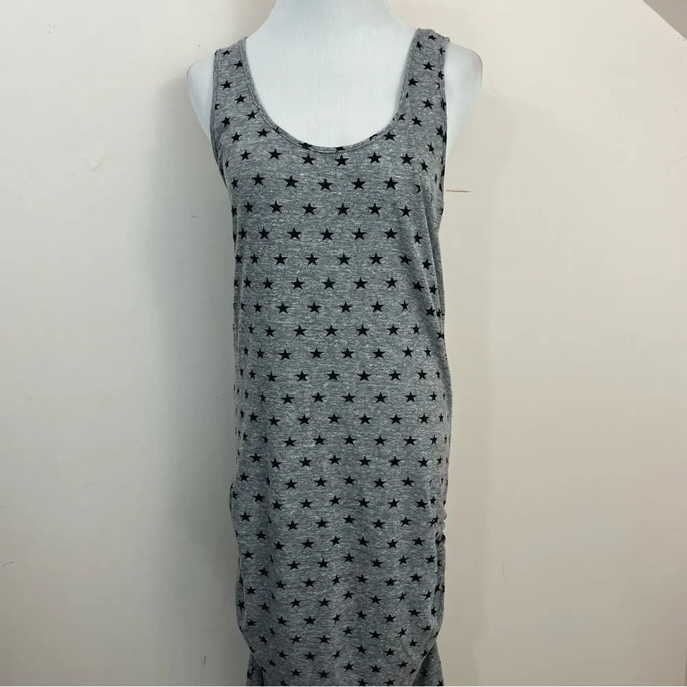 Monrow Gray Star Print Midi Dress - Picture 2 of 9